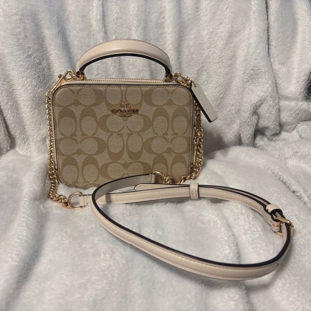 Coach Box Crossbody Bag In Signature Canvas